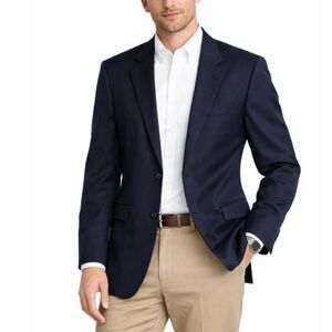 Valentino Barneys NY Men's Navy 100% Wool Classic 2 Button Suit Jacket Size 44